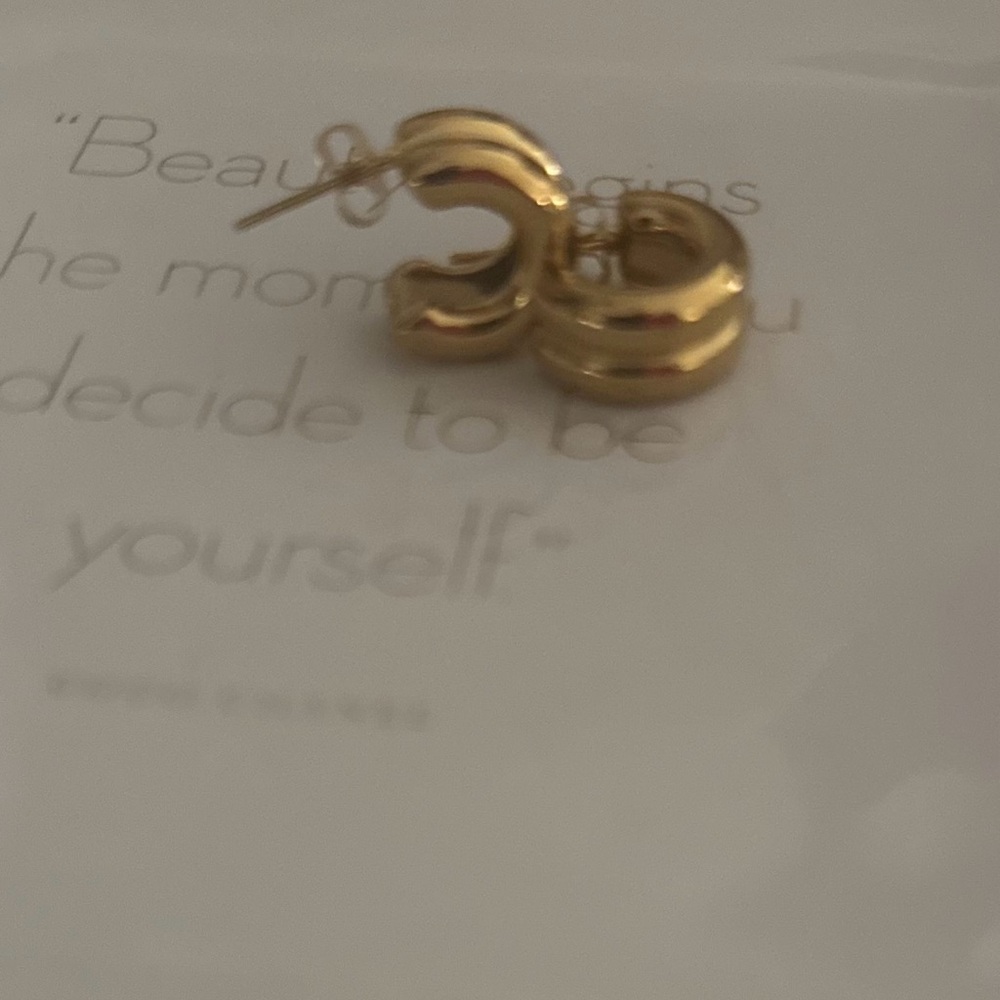TIMELESS ICONIC Gold Huggie Earrings